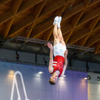 Gavin Dodd sets new Canadian difficulty record for Double-Mini Trampoline at the 2022 Canadian Championships